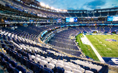 美国纽约MetLife体育场内部座椅及场地视图